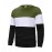 Three Color Block  Trendy Sweatshirt, Men's Casual Classic Design Crew Neck Pullover Sweatshirt For Men Fall Winter