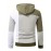 Patchwork Color Block Hoodie With Kangaroo Pocket, Men's Casual Solid Color Slightly Stretch Drawstring Pullover Hooded Sweatshirt For Spring Fall